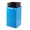 Alpine Industries Square Recycling Bin, 29 Gallons, Blue Can, Mixed Opening Lid, for Cans/Bottles ALP4450-KIT-BLU-M-CB - alternate 3